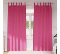 vidaXL Tende Blackout con Anelli 2 pz Rosa Vivo 225 x 140 cm