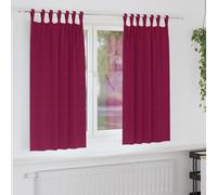 vidaXL Tende Blackout con Anelli 2 pz Rosso Vino 175 x 140 cm