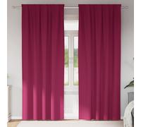 vidaXL Tende Blackout con Anelli 2 pz Rosso Vino 225 x 140 cm