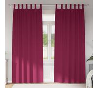 vidaXL Tende Blackout con Anelli 2 pz Rosso Vino 225 x 140 cm
