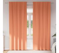 vidaXL Tende Blackout con Anelli 2 pz Terracotta 245 x 140 cm