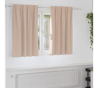 vidaXL Tende Blackout con Anelli 2 pz Tortora 140 x 140 cm Poliestere
