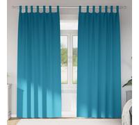 vidaXL Tende Blackout con Anelli 2 pz Turchese 225 x 140 cm Poliestere