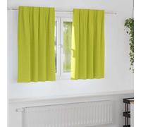 vidaXL Tende Blackout con Anelli 2 pz Verde 140 x 140 cm Poliestere