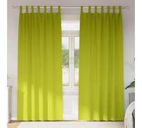 vidaXL Tende Blackout con Anelli 2 pz Verde 225 x 140 cm Poliestere