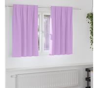 vidaXL Tende Blackout con Anelli 2 pz Viola 140 x 140 cm Poliestere
