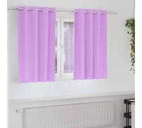 vidaXL Tende Blackout con Anelli 2 pz Viola 140 x 140 cm Poliestere