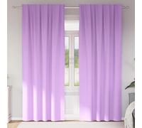 vidaXL Tende Blackout con Anelli 2 pz Viola 245 x 140 cm Poliestere