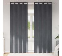 vidaXL Tende con tende 2 pcs Grigio chiaro 140 x 225 cm Velluto
