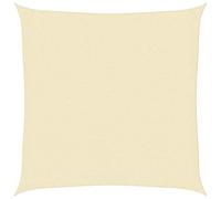 vidaXL Vela Parasole in HDPE Quadrata 2x2 m Crema Tenda Ombrellone Frangisole