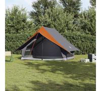 vidaXL Tende Grigio e arancione 256 x 266 x 185 cm Poliestere