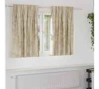 vidaXL Tende in Velluto 2 pz Crema 140 x 140 cm Velluto