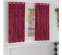 vidaXL Tende di velluto 2 pz con occhielli Rosso borgogna 175x140 cm