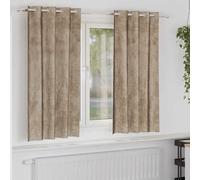 vidaXL Tende in Velluto con tende 2 pcs Champagne 175 x 140 cm Velluto