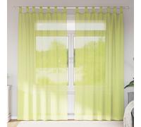 vidaXL Tende in Voile con Linguetta 2 pz Verde Mela
