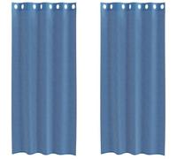 vidaXL Tende in Voile con Occhielli 2 pz Blu Reale, Tenda a Rete, Tenda Trasparente, Voile per Finestra, Trattamento Finestra, Tenda Pura Voile