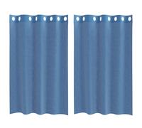 vidaXL Tende in Voile con Occhielli 2 pz – Trasparenti Blu Reale