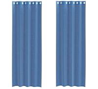 vidaXL Tende in Voile con Occhielli 2 pz Blu Reale, Tenda a Rete, Tenda Trasparente, Voile per Finestra, Trattamento Finestra, Tenda Pura Voile