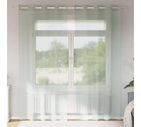 vidaXL Tende in Voile con Occhielli 2 pz Grigio Chiaro 140x245 cm