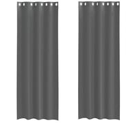 vidaXL Tende in Voile con Occhielli 2 pz Grigio Scuro 140x300 cm