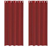 vidaXL Tende in Voile con Occhielli 2 pz Rosso Vino, Tenda a Rete, Tenda Trasparente, Voile per Finestra, Trattamento Finestra, Tenda Pura Voile