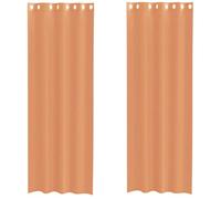 vidaXL Tende in Voile con Occhielli 2 pz Terracotta, Tenda a Rete, Tenda Trasparente, Voile per Finestra, Trattamento Finestra, Tenda Pura Voile