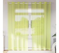 vidaXL Tende in Voile con Occhielli 2 pz Verde Mela 140x225 cm, Tenda a Rete, Tenda Trasparente, Voile per Finestra, Trattamento Finestra
