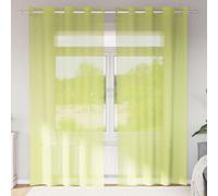 vidaXL Tende in Voile con Occhielli 2 pz Verde Mela 140x245 cm, Tenda a Rete, Tenda Trasparente, Voile per Finestra, Trattamento Finestra