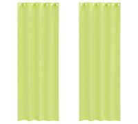 vidaXL Tende in Voile con Occhielli 2 pz Verde Mela 140x260 cm, Tenda a Rete, Tenda Trasparente, Voile per Finestra, Trattamento Finestra