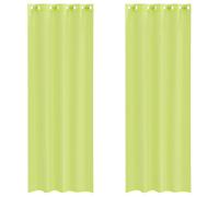 vidaXL Tende in Voile con Occhielli 2 pz Verde Mela 140x300 cm