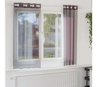 vidaXL Tende in Voile con Occhielli 2 pz Viola 140x140 cm