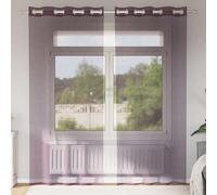 vidaXL Tende in Voile con Occhielli 2 pz Viola 140x225 cm