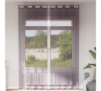 vidaXL Tende in Voile con Occhielli 2 pz Viola 140x300 cm