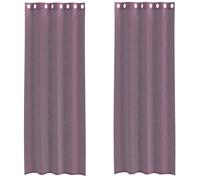 vidaXL Tende in Voile con Occhielli 2 pz Viola 140x300 cm, Tenda a Rete, Tenda Trasparente, Voile per Finestra, Trattamento Finestra, Tenda Pura Voile