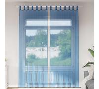 vidaXL Tende in Voile con Passanti 2 pz Blu Reale 140x260 cm