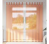 vidaXL Tende in voile con passanti 2 pz 140x245 cm Terracotta tenda a rete trasparente