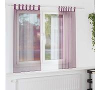 vidaXL Tende in Voile con Passanti 2 pz Viola 140x140 cm