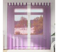vidaXL Tende in Voile con Passanti 2 pz Viola 140x225 cm