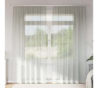 vidaXL Tende in Voile con Tasche per Aste 2 pz Grigio Chiaro