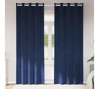vidaXL Tende oscuranti 2 pcs Blu Scuro 140 x 245 cm Velluto