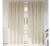 vidaXL Tende oscuranti 2 pcs Crema 140 x 245 cm Velluto
