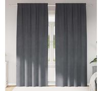 vidaXL Tende oscuranti 2 pcs Grigio chiaro 140 x 225 cm Velluto