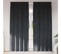 vidaXL Tende oscuranti 2 pcs Grigio chiaro 140 x 245 cm Velluto