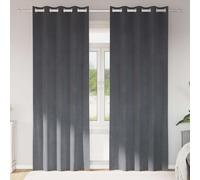 vidaXL Tende oscuranti 2 pcs Grigio chiaro 140 x 260 cm Velluto