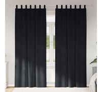 vidaXL Tende oscuranti 2 pcs Nero 140 x 245 cm Velluto