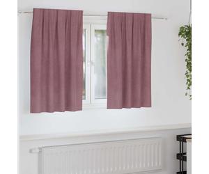 vidaXL Tende oscuranti 2 pcs Rosa scuro 140 x 140 cm Velluto