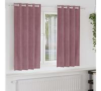 vidaXL Tende oscuranti 2 pcs Rosa scuro 140 x 175 cm Velluto