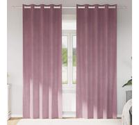 vidaXL Tende oscuranti 2 pcs Rosa scuro 140 x 225 cm Velluto