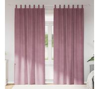 vidaXL Tende oscuranti 2 pcs Rosa scuro 140 x 245 cm Velluto