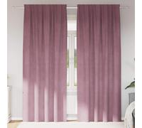 vidaXL Tende oscuranti 2 pcs Rosa scuro 140 x 260 cm Velluto